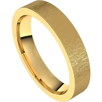 14k Yellow Gold Flat Comfort Fit Band