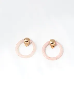 1980s Enrico Coveri clip earrings with pink hoops