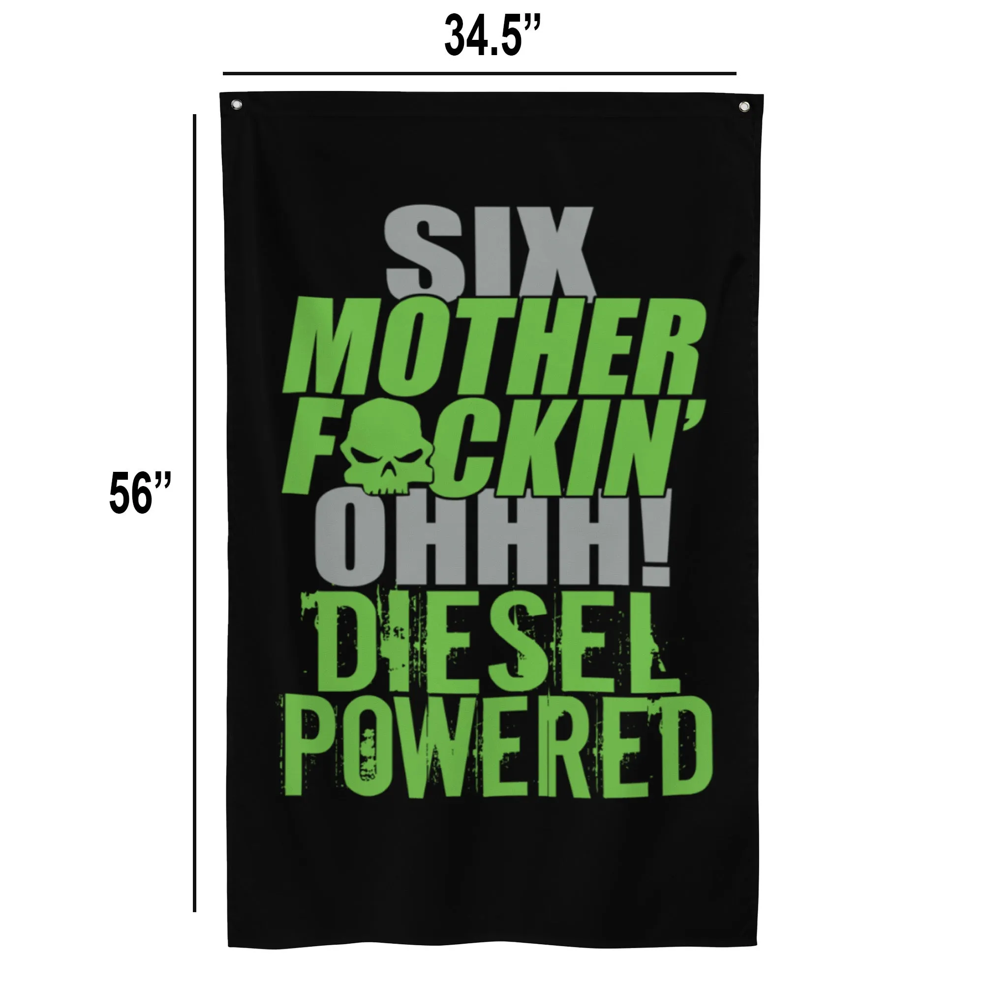 6.0 Power Stroke Diesel Flag, Six MFN OHH Diesel Powered Truck Garage Decor, Dorm Poster, Man Cave Decoration