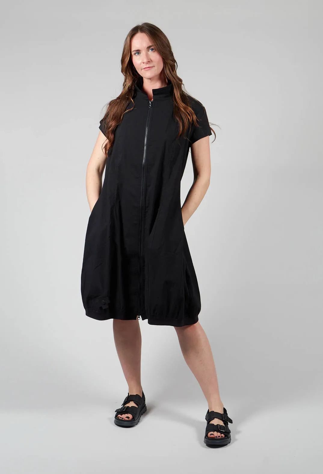 A Zip Dress in Black