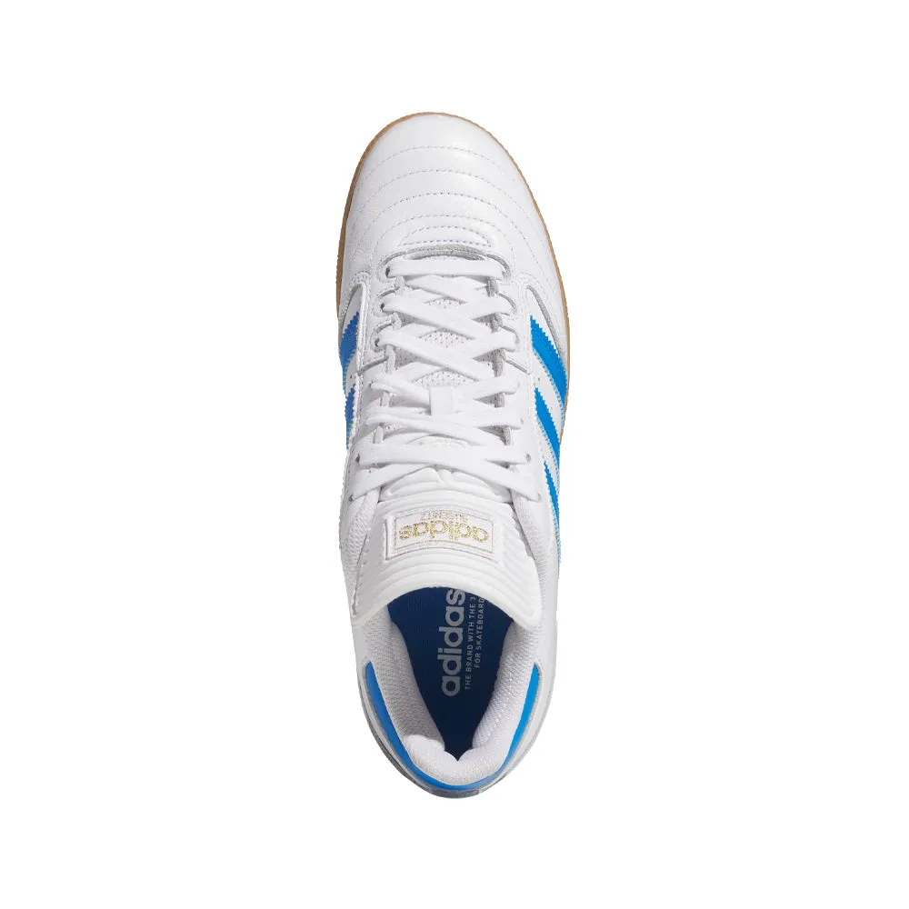 adidas SKATEBOARDING BUSENITZ SHOES // CLOUD WHITE/BLUE BIRD/GOLD METALLIC