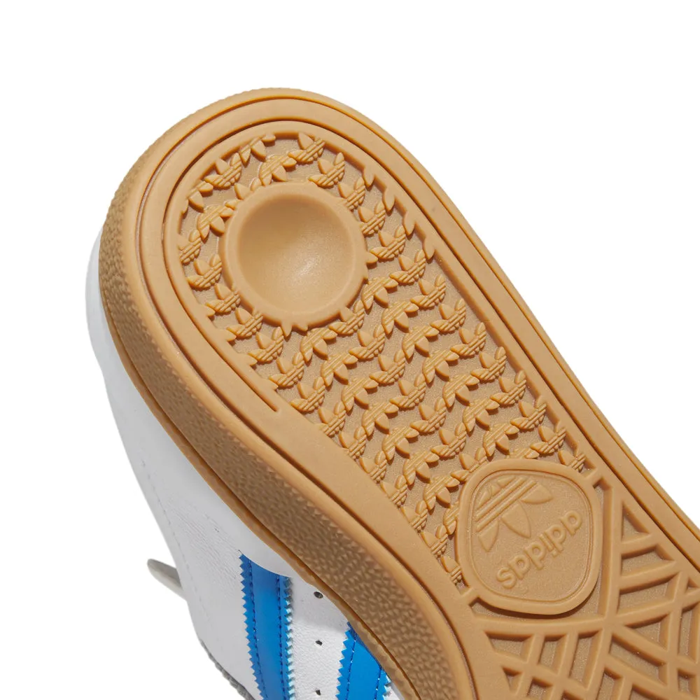 adidas SKATEBOARDING BUSENITZ SHOES // CLOUD WHITE/BLUE BIRD/GOLD METALLIC