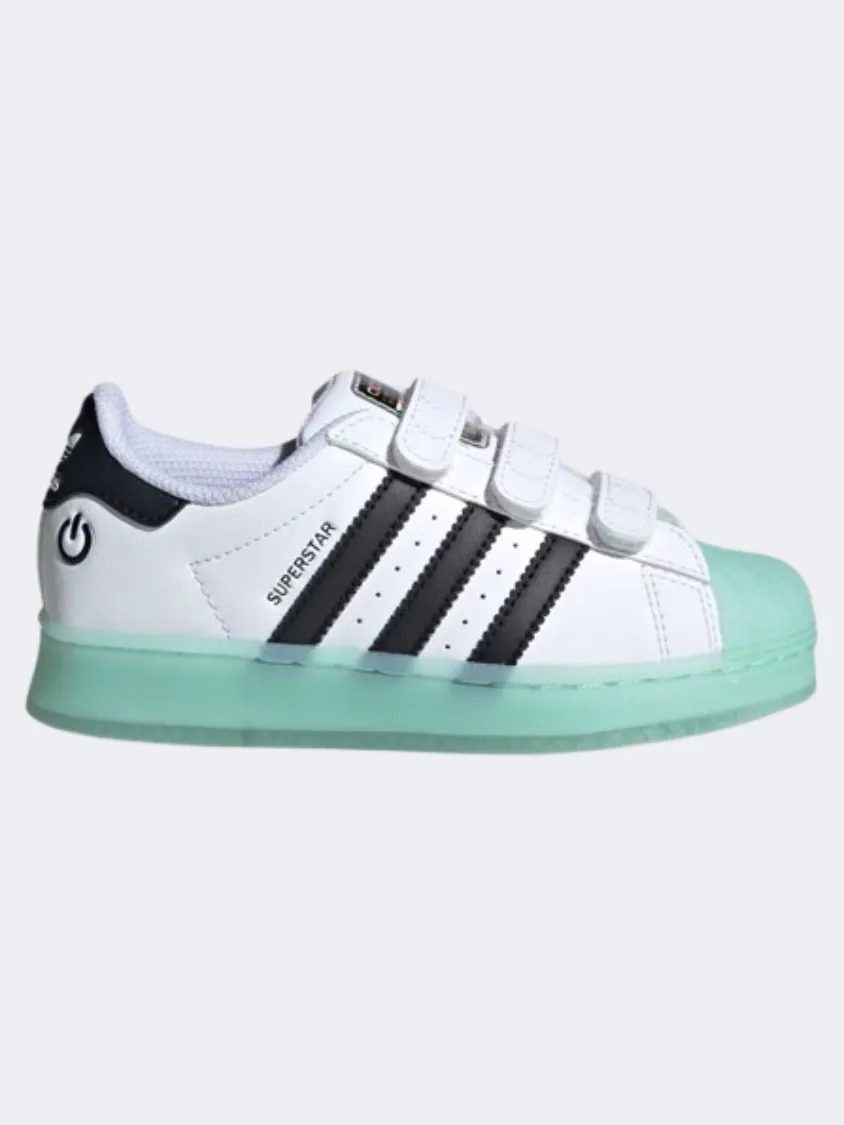 Adidas Superstar Led Light Ps-Boys Originals Shoes White/Aqua/Black