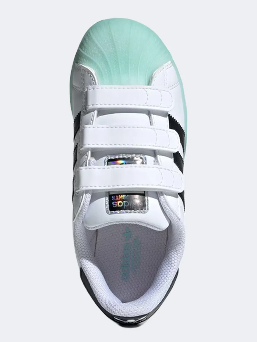 Adidas Superstar Led Light Ps-Boys Originals Shoes White/Aqua/Black