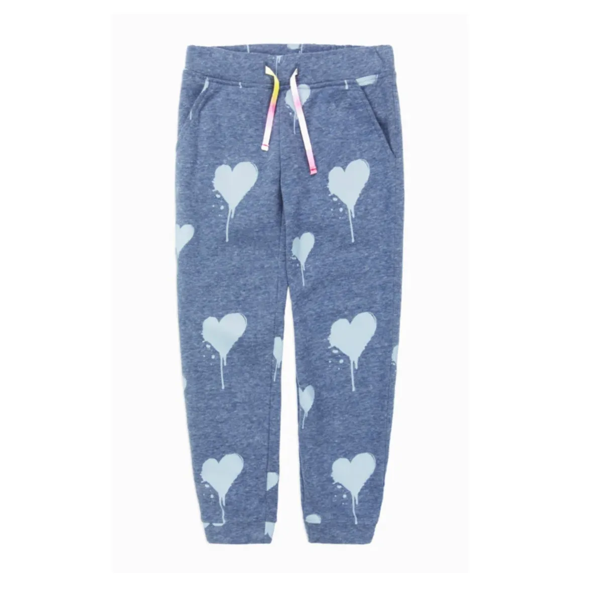 Appaman Stanton Jogger Dripping Hearts - Blue Melange