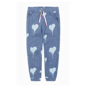 Appaman Stanton Jogger Dripping Hearts - Blue Melange