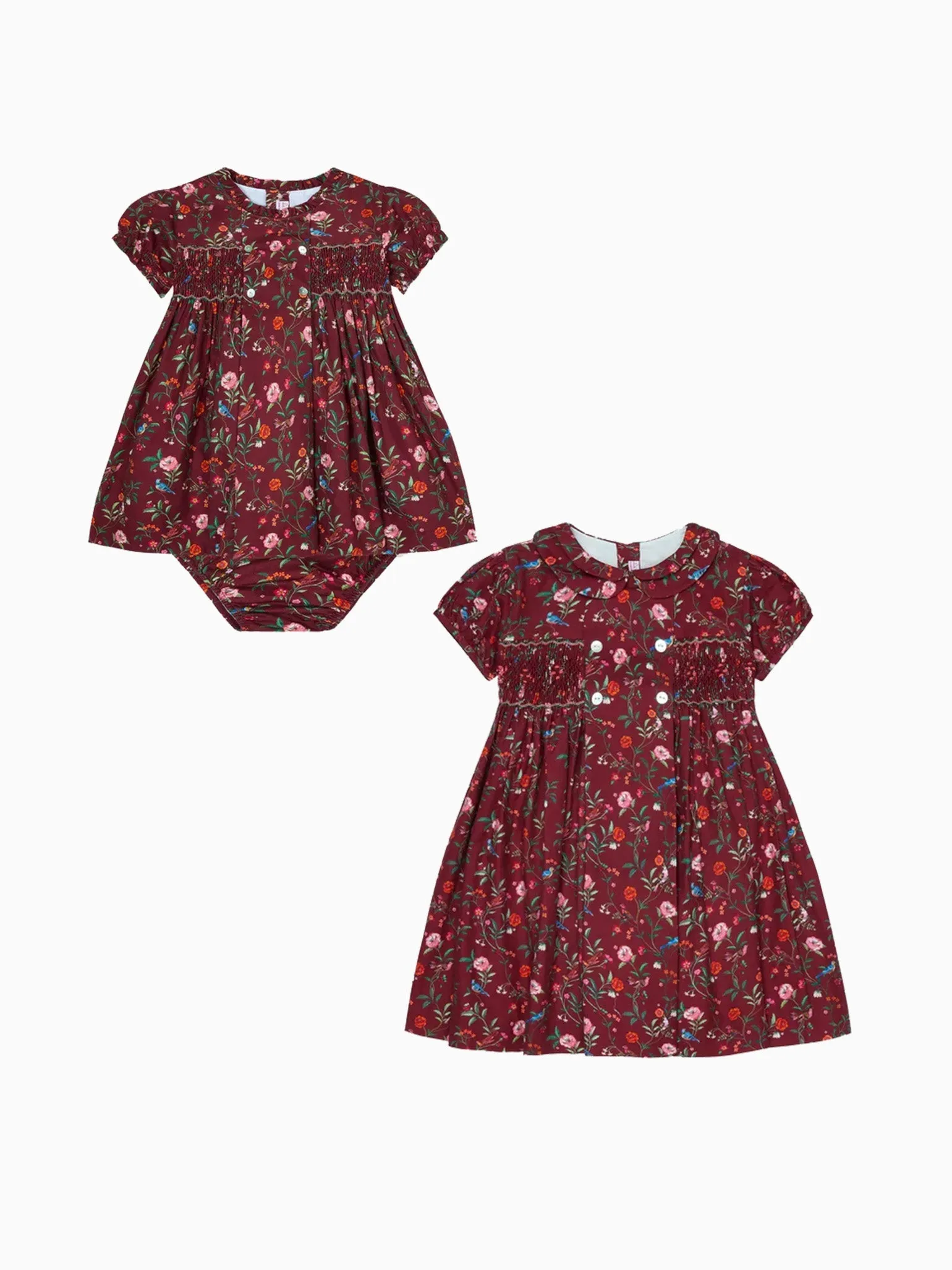 Arcadia Girl Dress & Carla Baby Set Outfit Bundle