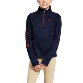 Ariat Youths Tek 1/2 Zip Sweatshirt Navy Heather | Ingatestone Saddlery