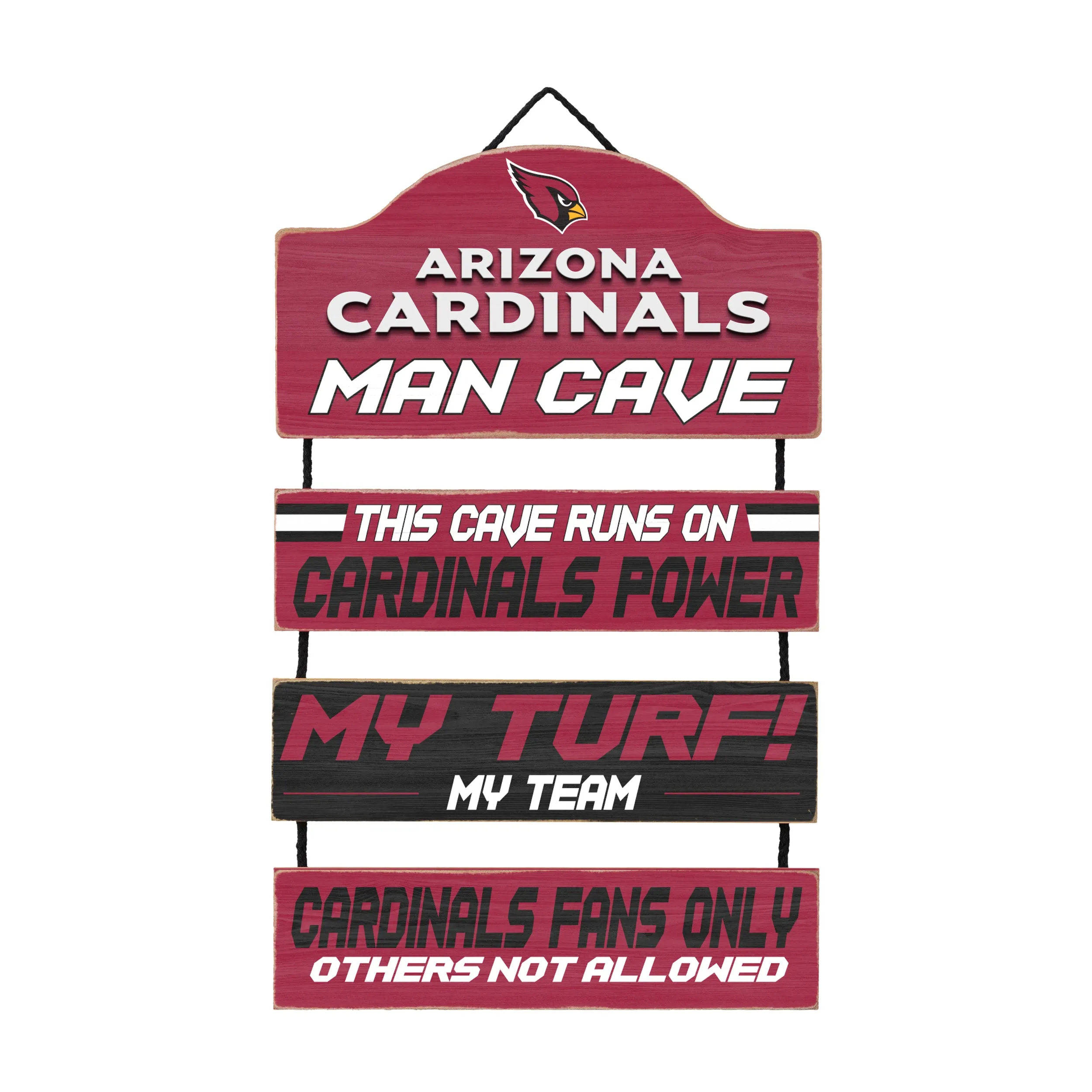 Arizona Cardinals Man Cave Dangle Sign