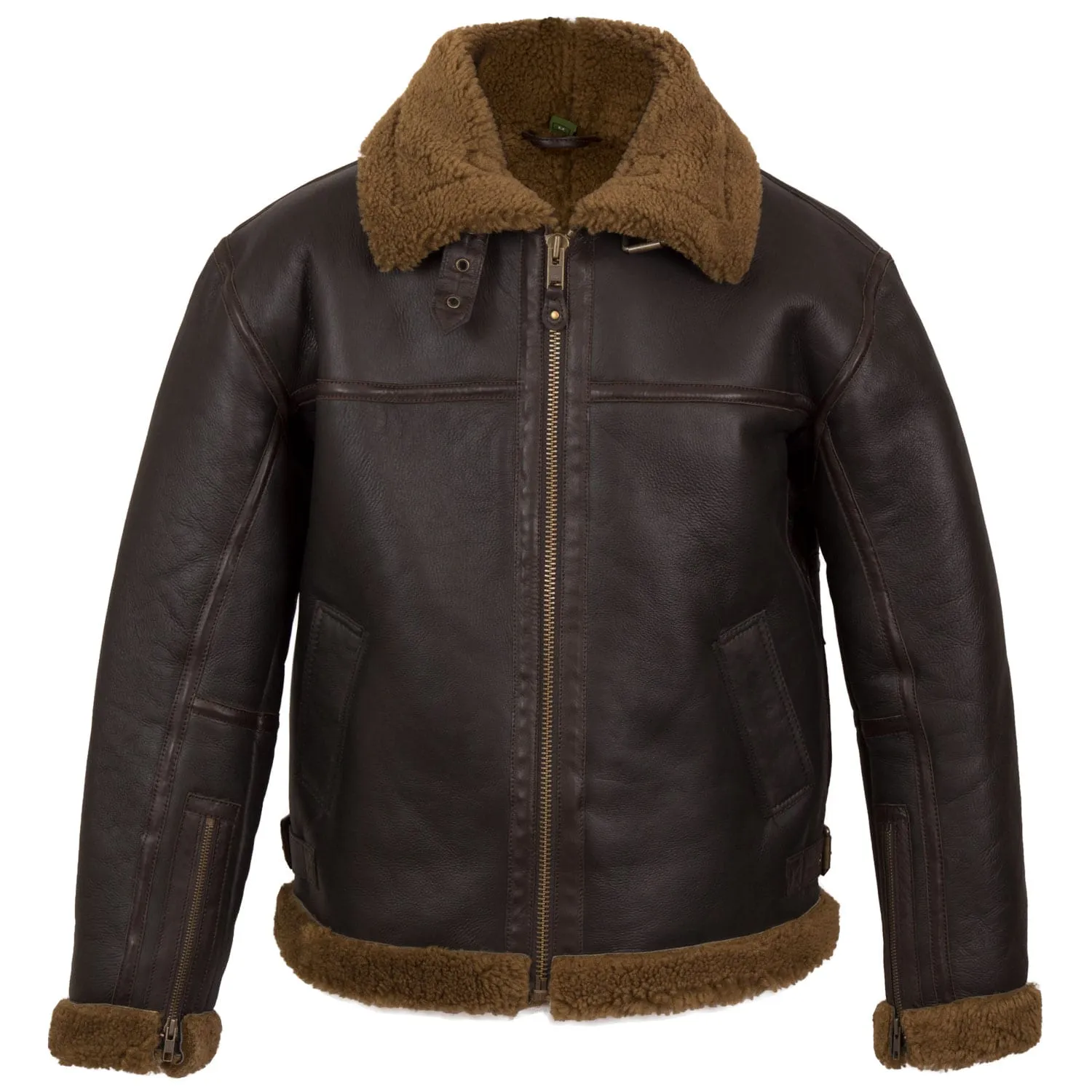 B5: Men's Rust Sheepskin Flying Jacket