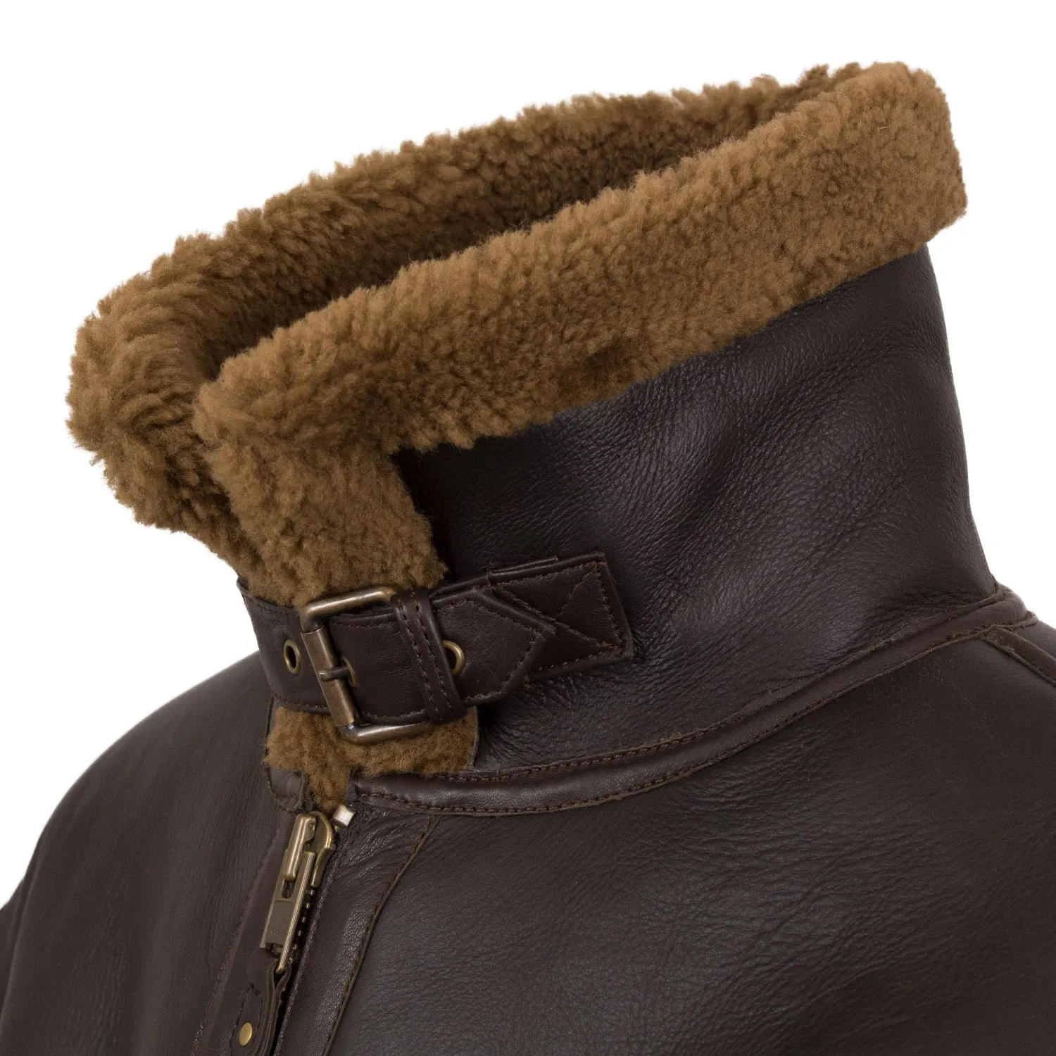 B5: Men's Rust Sheepskin Flying Jacket