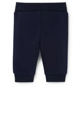 Baby tracksuit bottoms in French terry with logo print