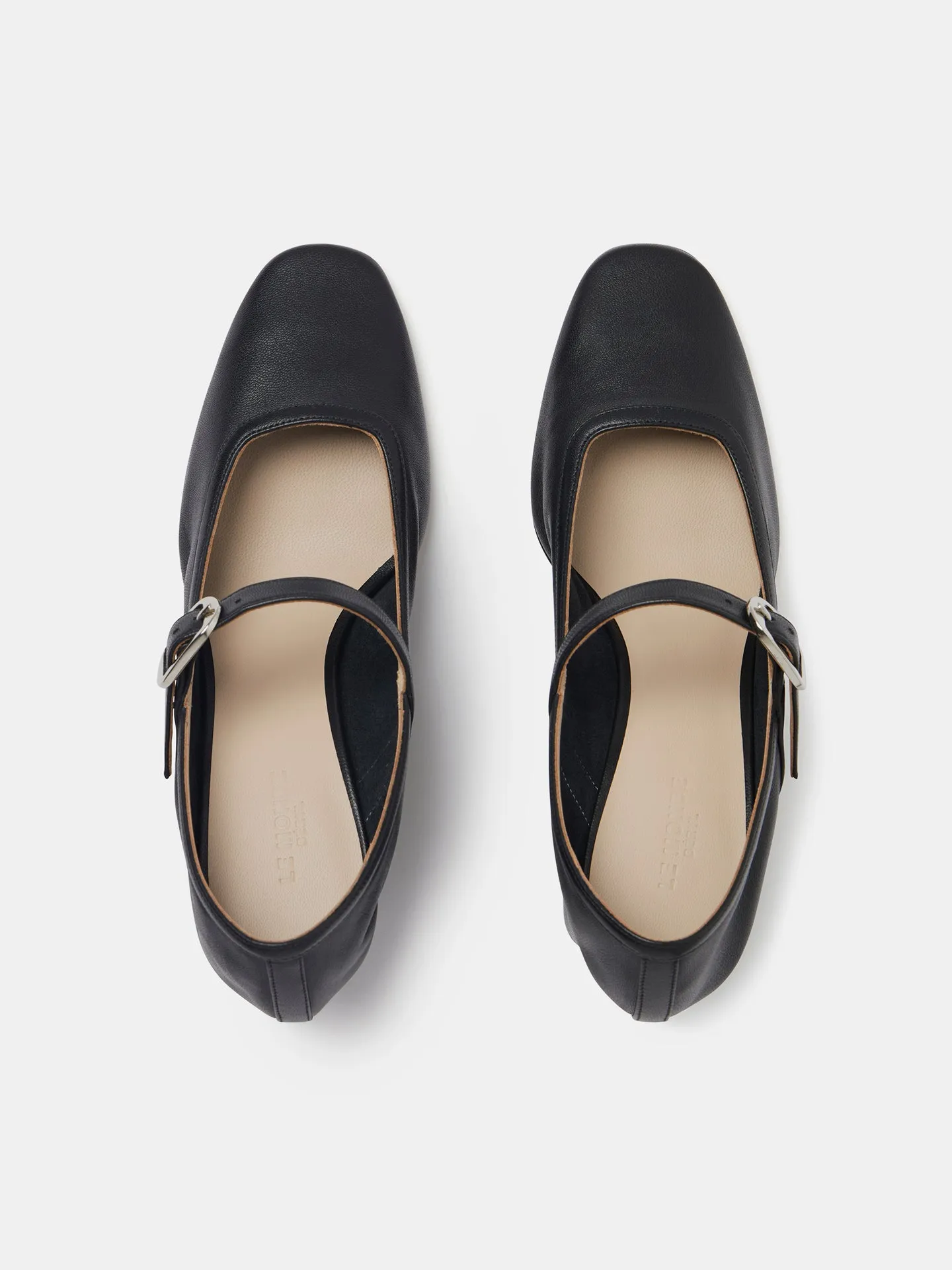 Ballet Mary Jane Pump  /  Black Leather