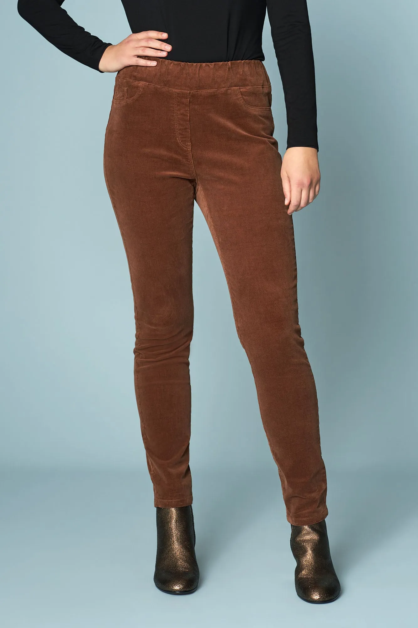 Bengajean Cord Skinny Leg - Cinnamon