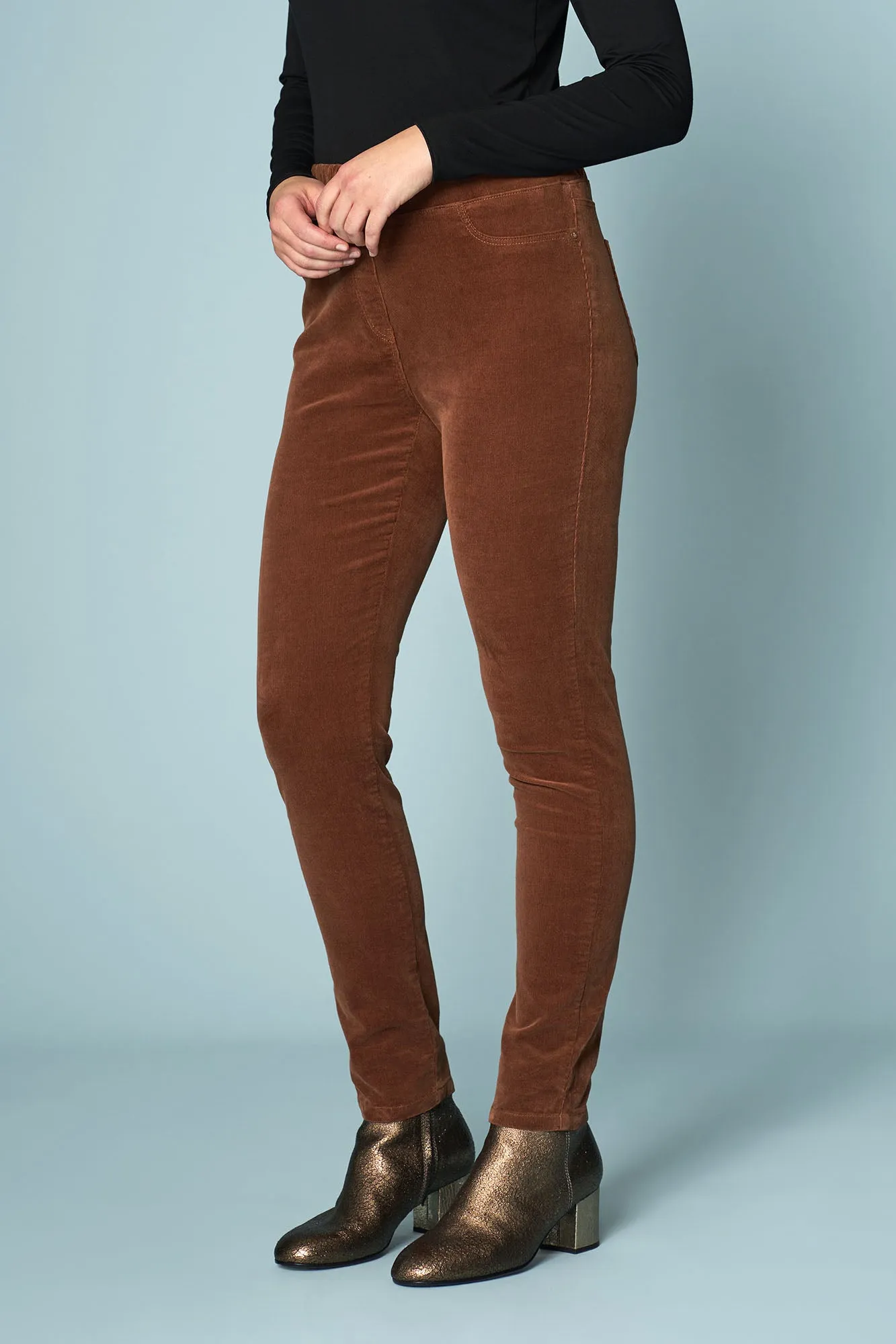 Bengajean Cord Skinny Leg - Cinnamon