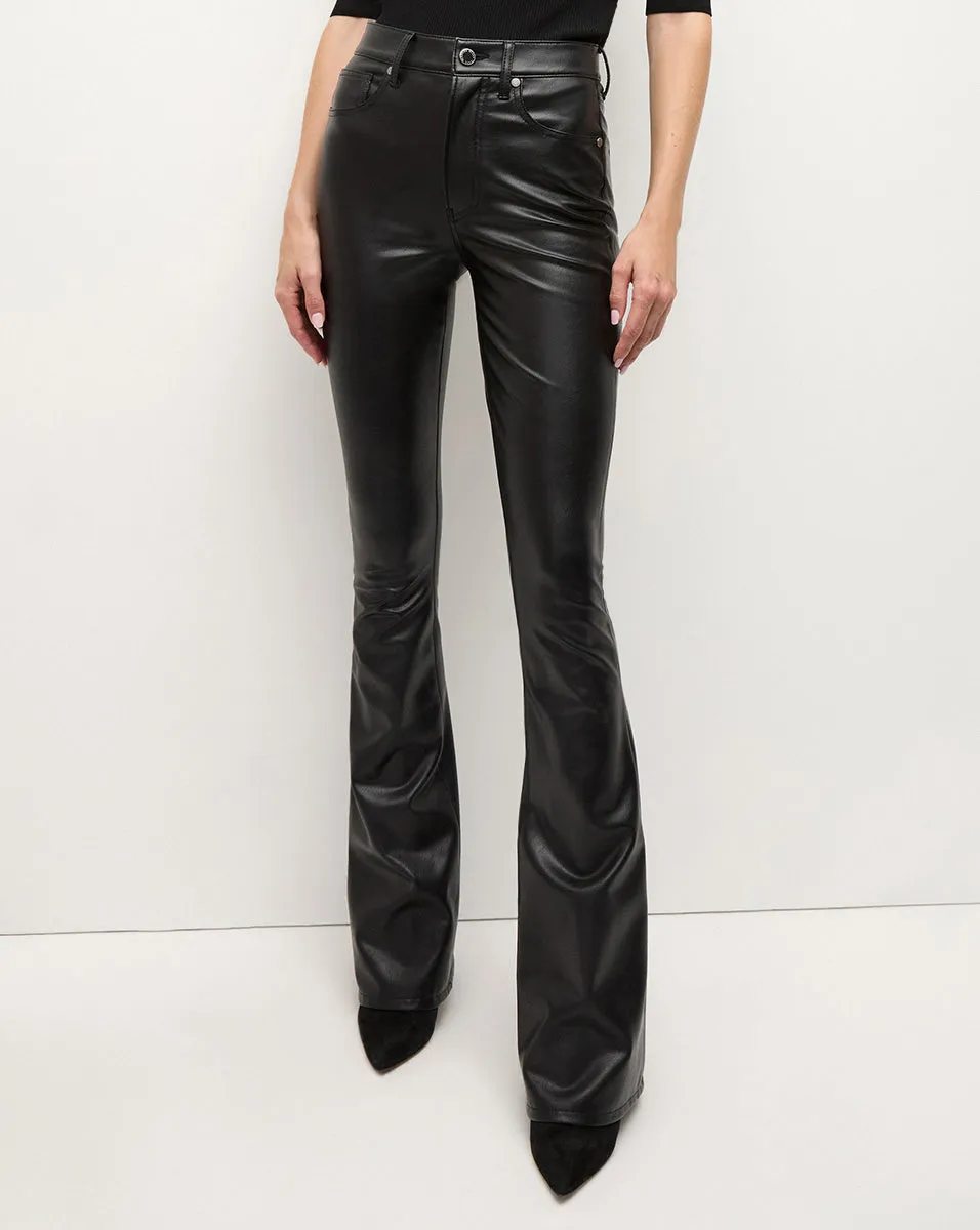 Beverly Vegan Leather Skinny-Flare Pant