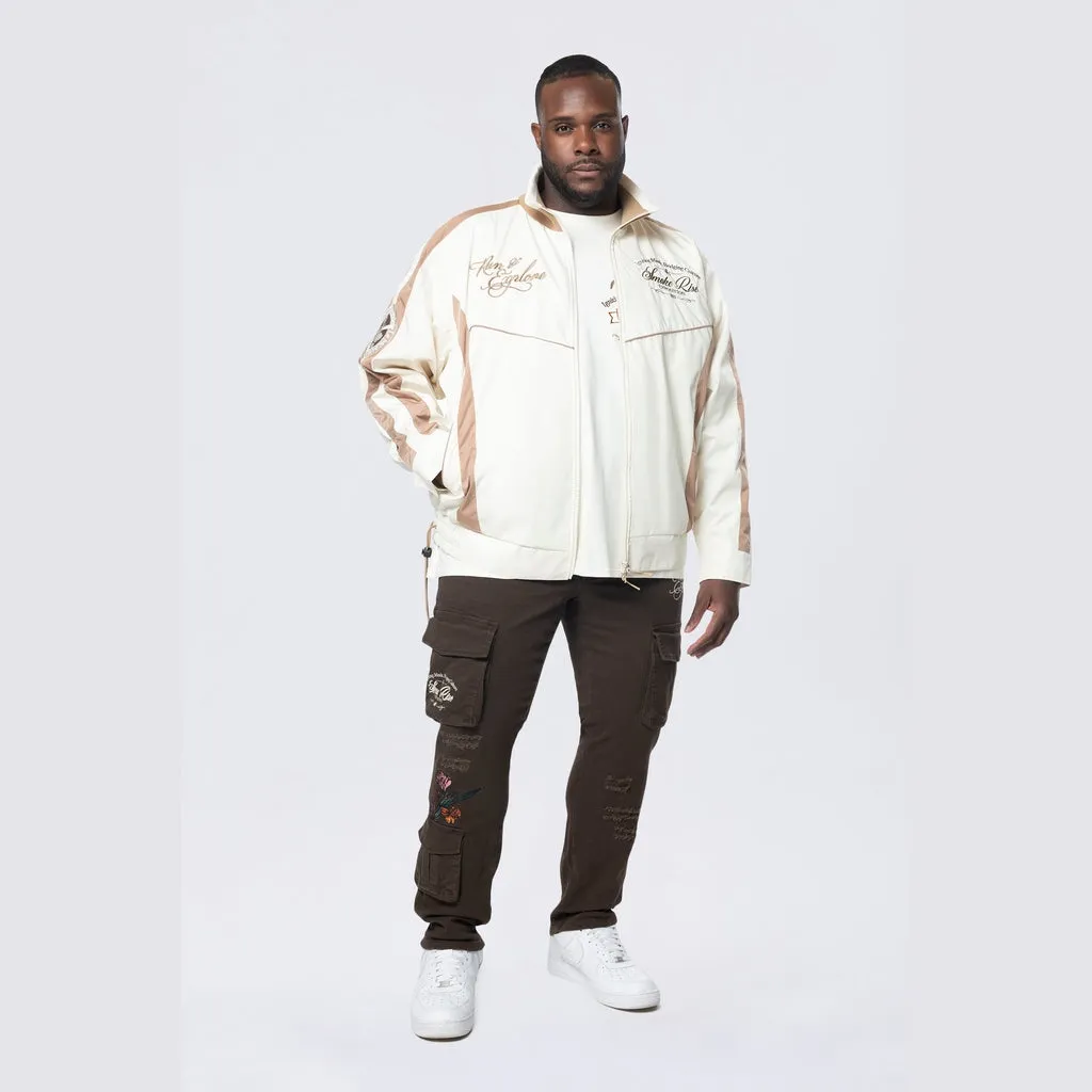 Big and Tall - Colorblock Windbreaker Jacket - Dune