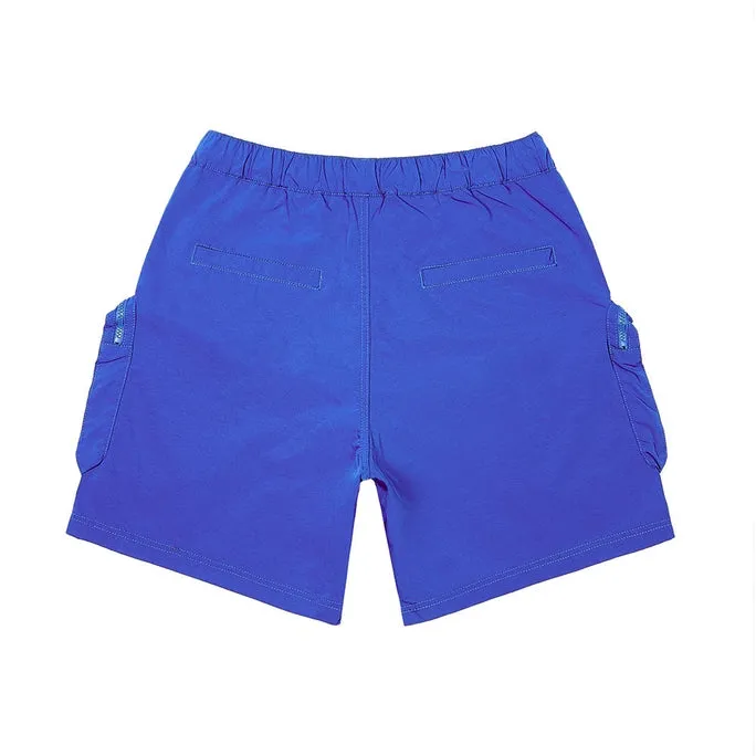 Big and Tall - Printed Utility Lounge Windbreaker Shorts - Royal