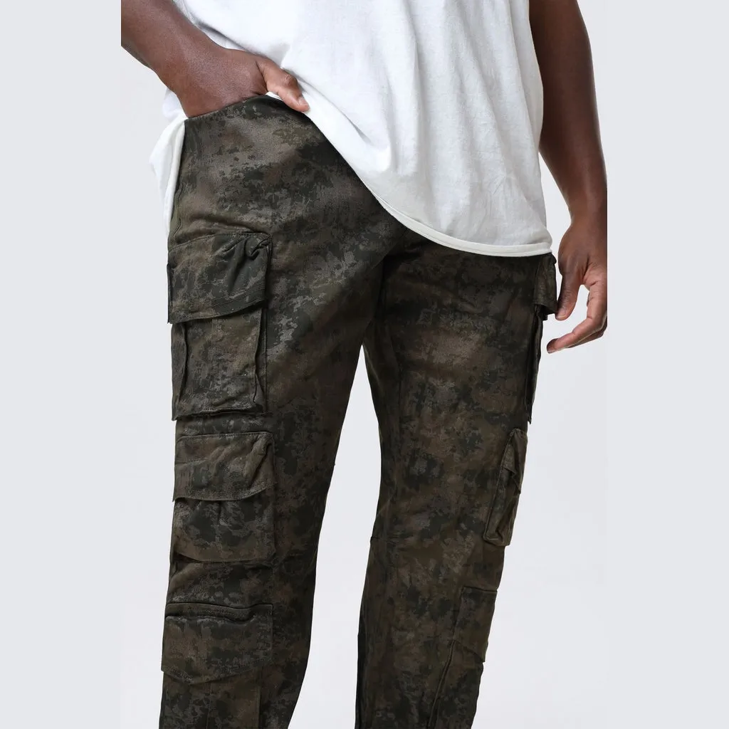 Big and Tall - Utility Metallic Print Twill Pants - Hawthorne