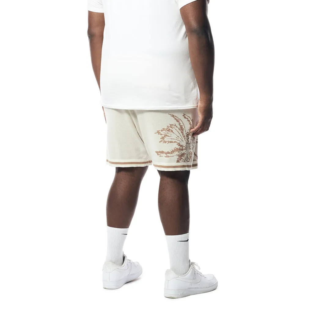 Big and Tall - Varsity Knit Jacquard Resort Shorts - Ecru