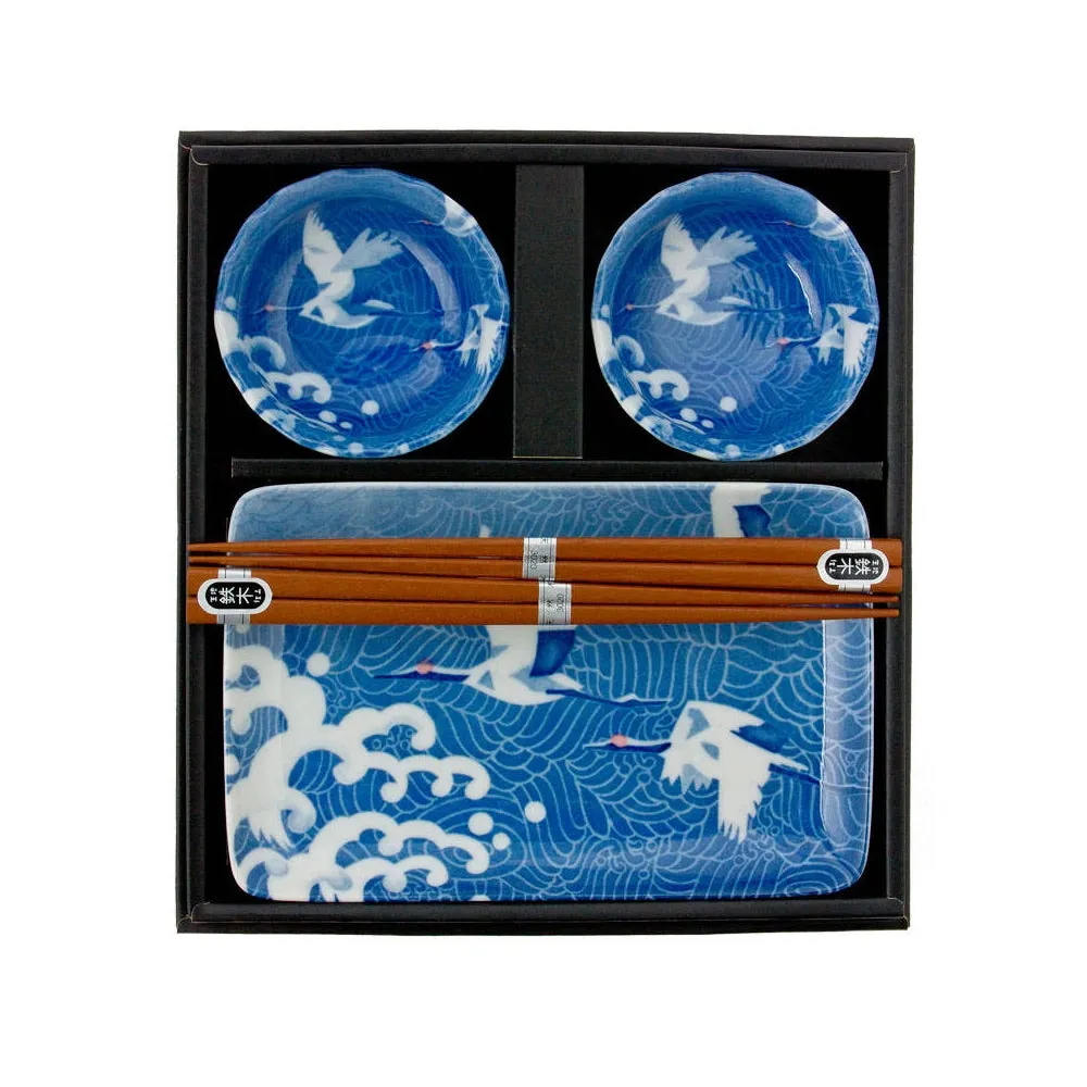 Blue Crane Sushi Set