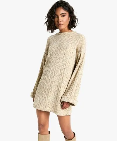 boohoo Womens Tall Knitted Chenille Mini Dress