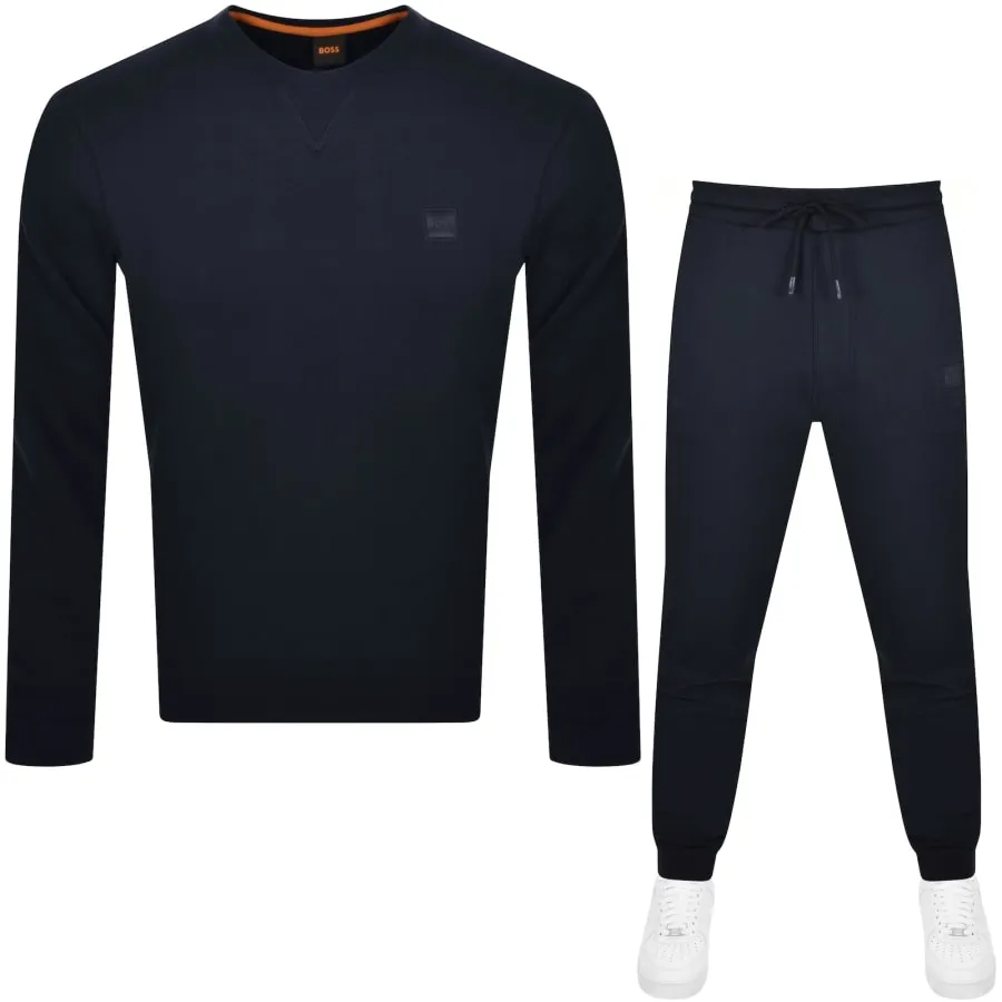 BOSS Westart 1 Crew Neck Tracksuit Navy