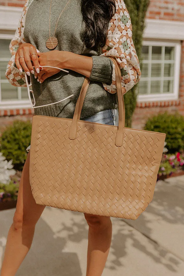 Boston Market Faux Leather Tote In Iced Mocha