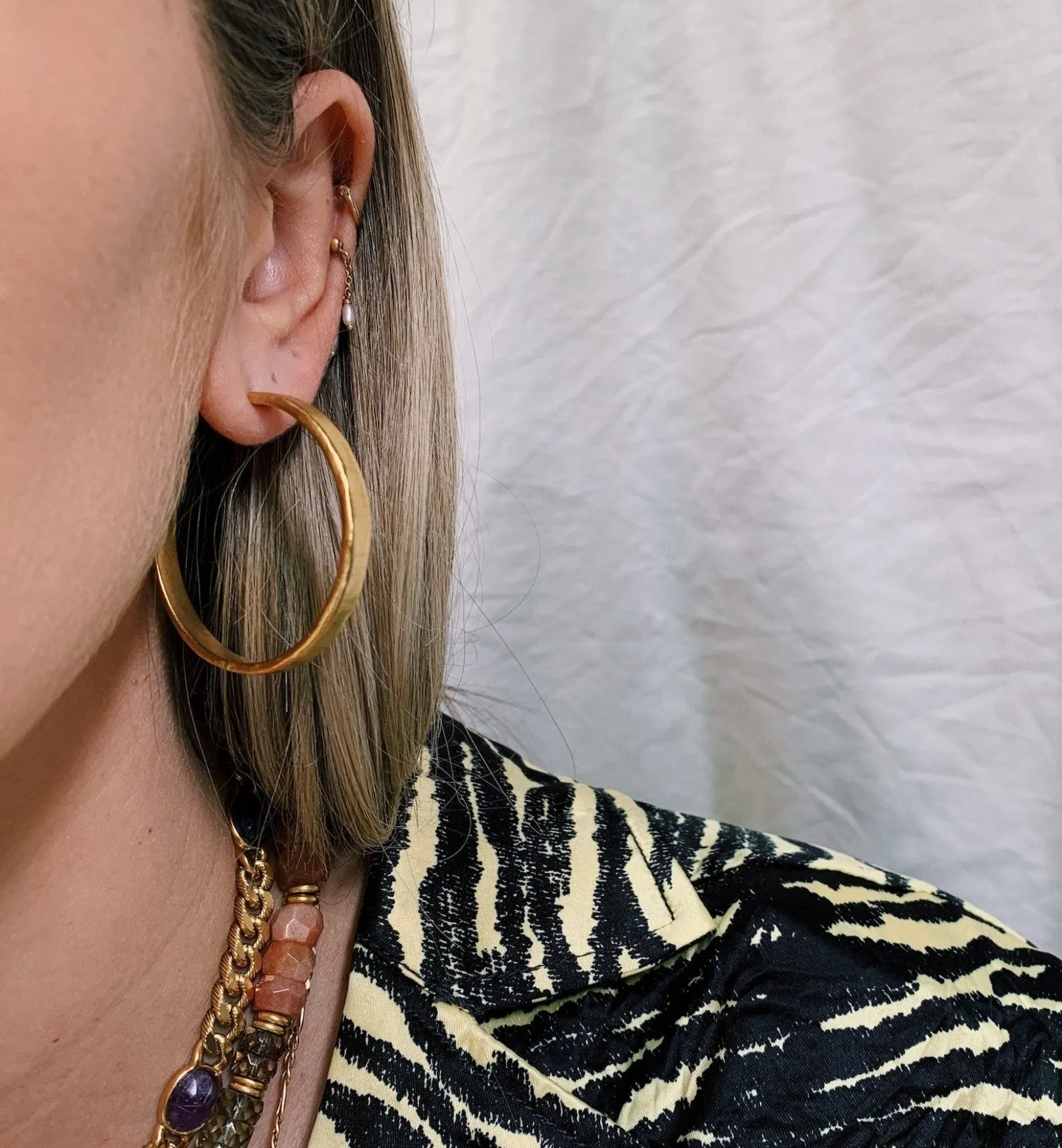 Brinker + Eliza Hammered Hoops Set