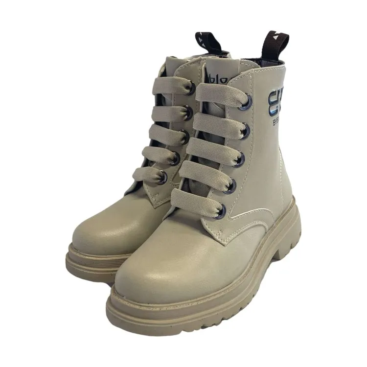 Byblos O-430 Stivaletti Anfibi Platform con Zip Beige