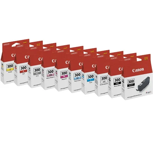 Canon imagePROGRAF LUCIA Pro PFI-300 Ink Cartridge 10 Inks Whole Set GENUINE