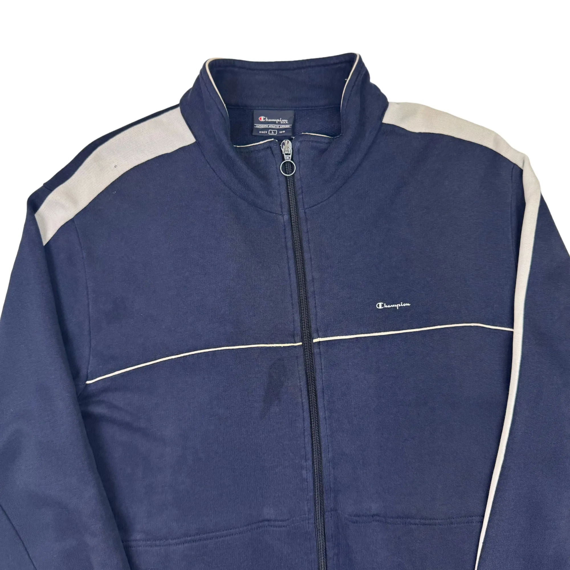 Champion Zip-Up Sweatshirt Tracksuit Top Navy Blue