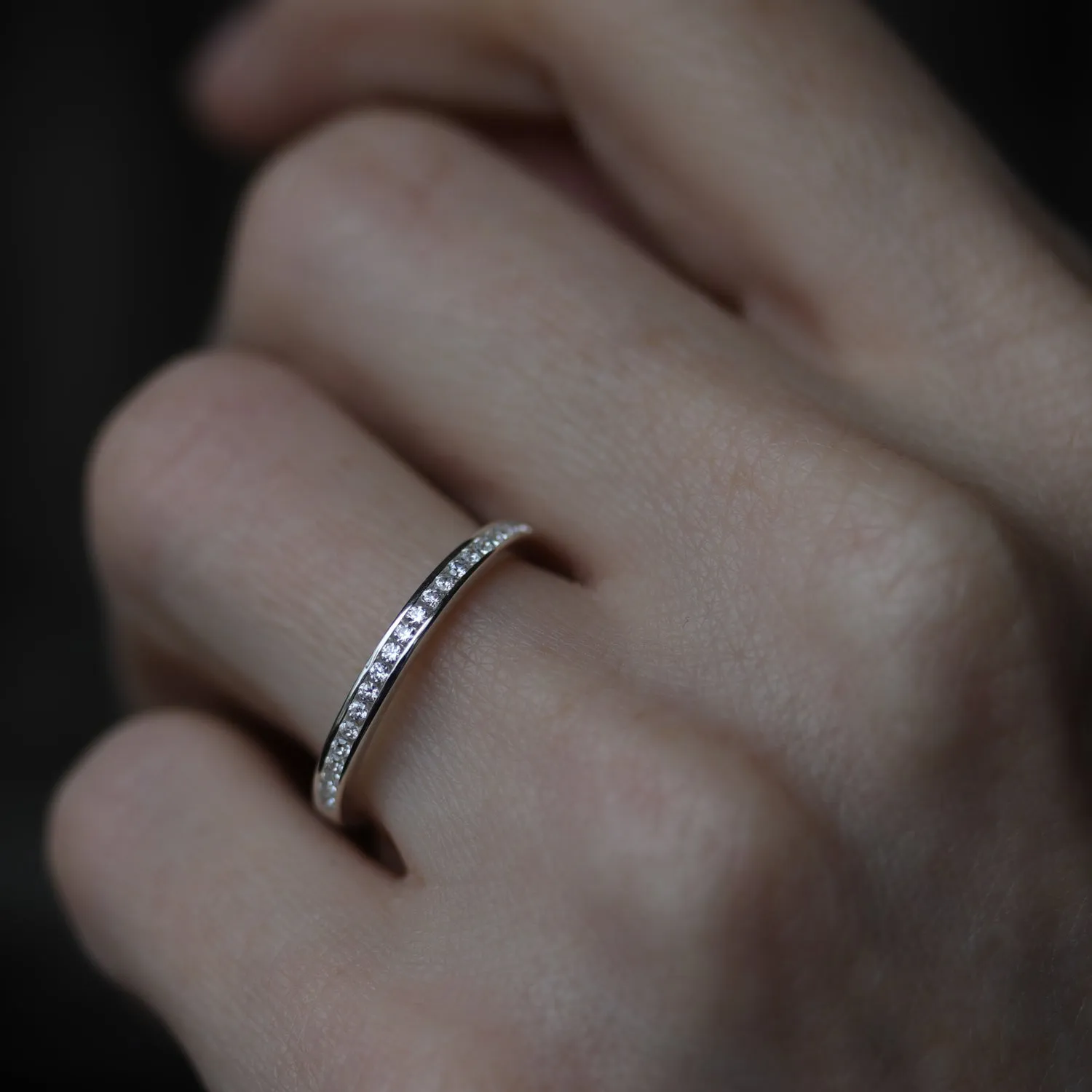 Channel Set Half Eternity Band