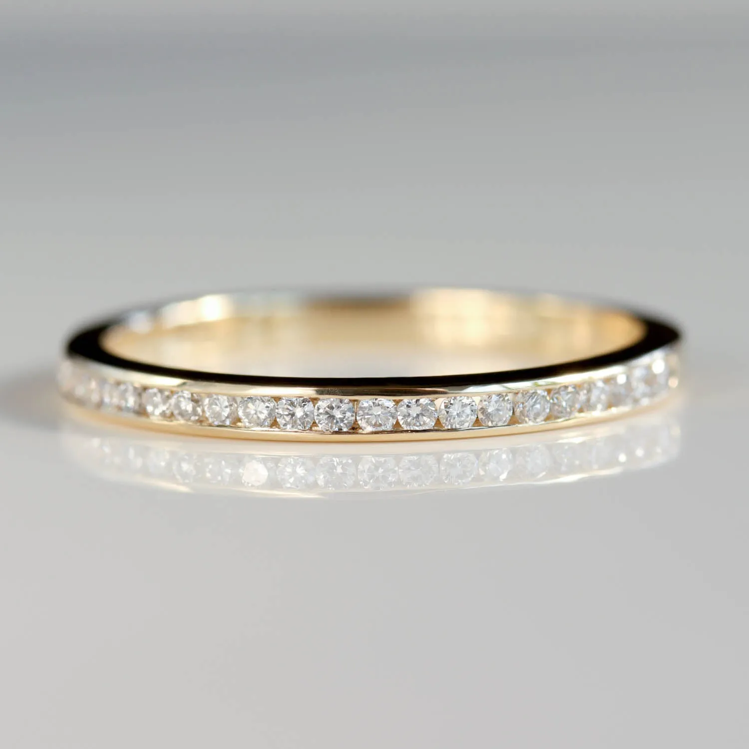 Channel Set Half Eternity Band