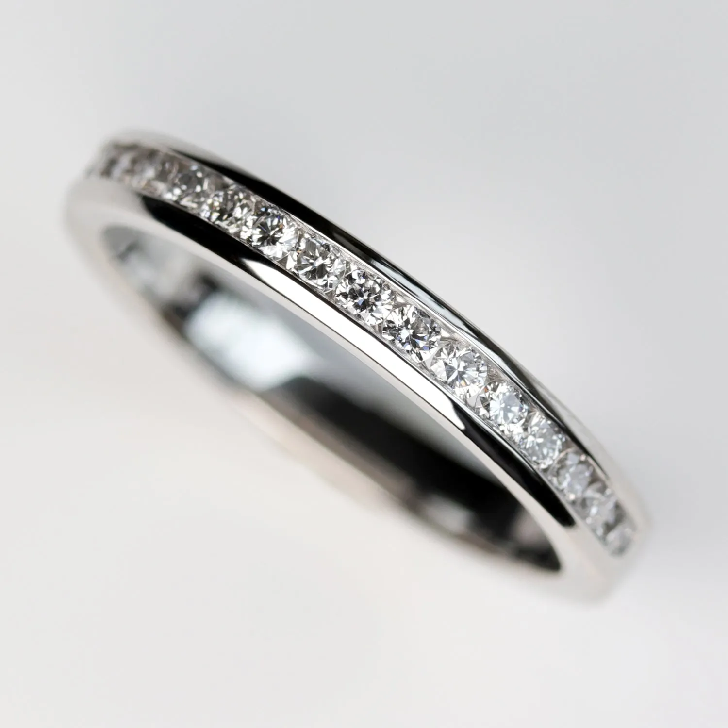 Channel Set Half Eternity Band