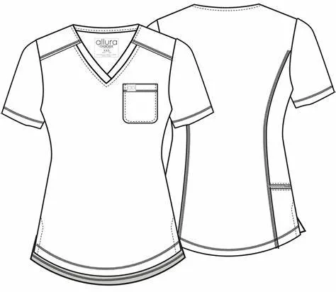 (CKA690) Allura Tuck-In Scrub Top