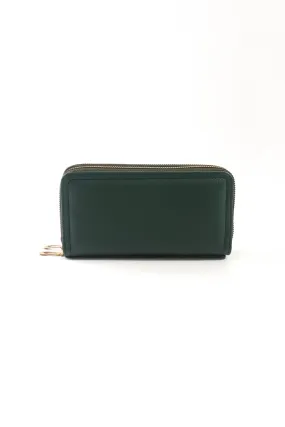 Classic Middle Zip Purse in Green