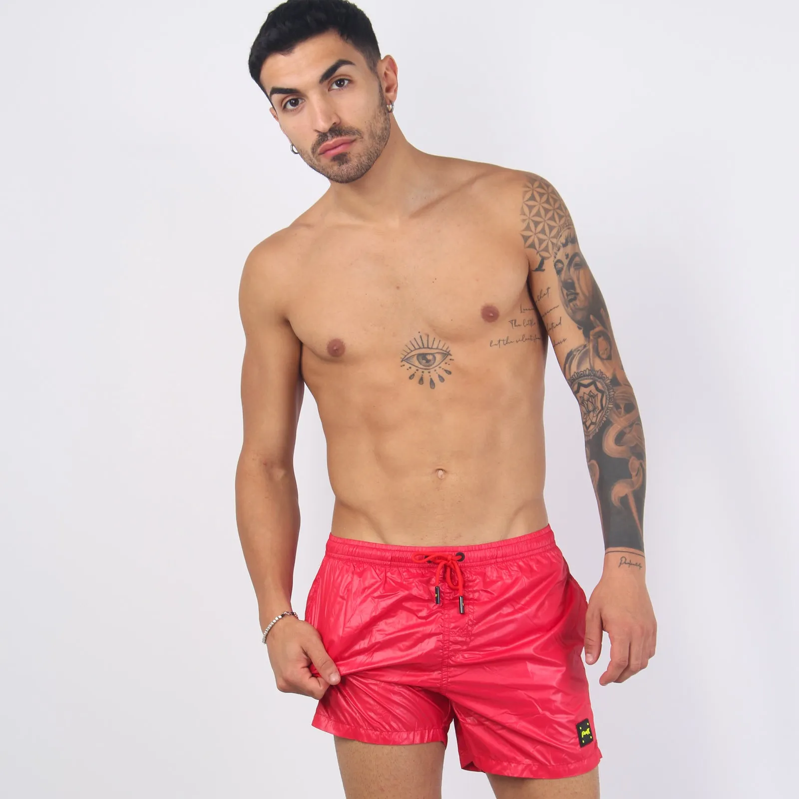 Costume Boxer Lucido Rosso