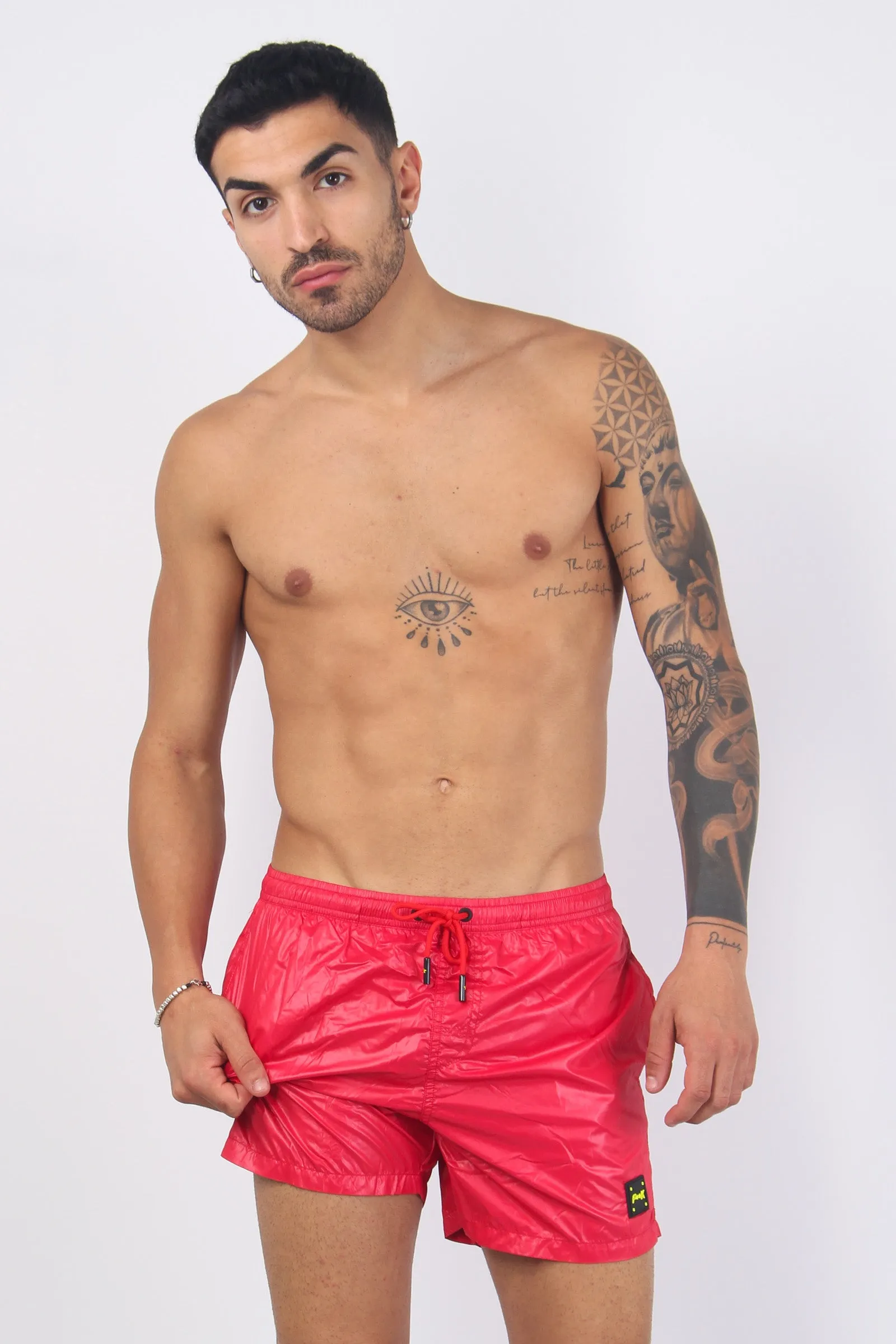 Costume Boxer Lucido Rosso