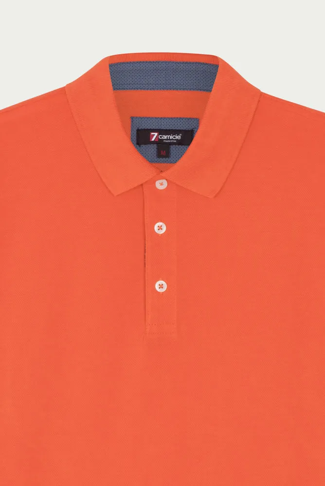 Cotton Man Polo Orange