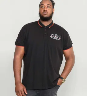 D555 Tall Mens Black Polo Shirt With Brooklyn Chest Embroidery (CANNING 2)