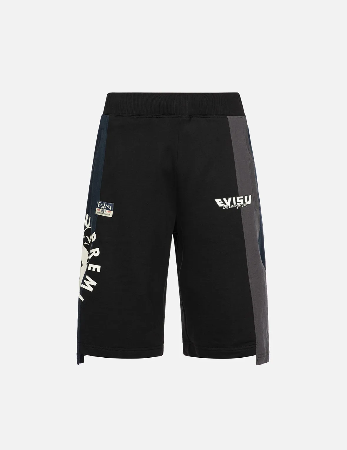 Deconstructed Playful Godhead Printed Regular Fit Sweat Shorts