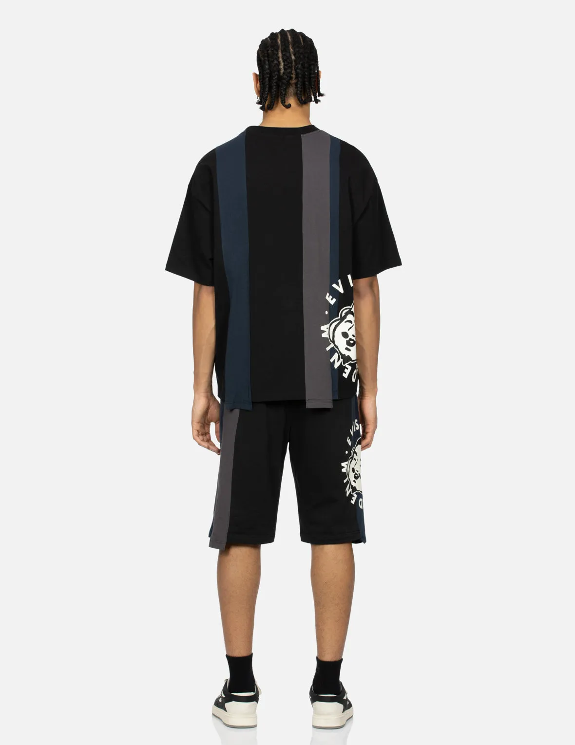 Deconstructed Playful Godhead Printed Regular Fit Sweat Shorts