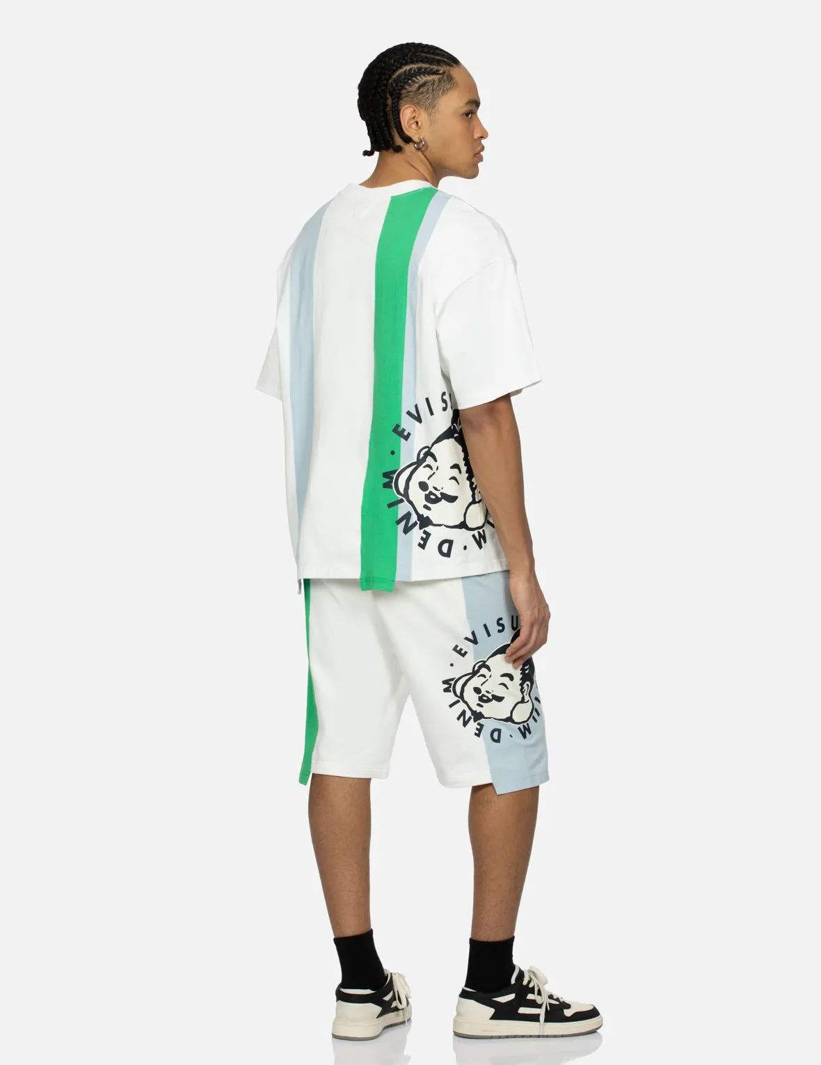 Deconstructed Playful Godhead Printed Regular Fit Sweat Shorts