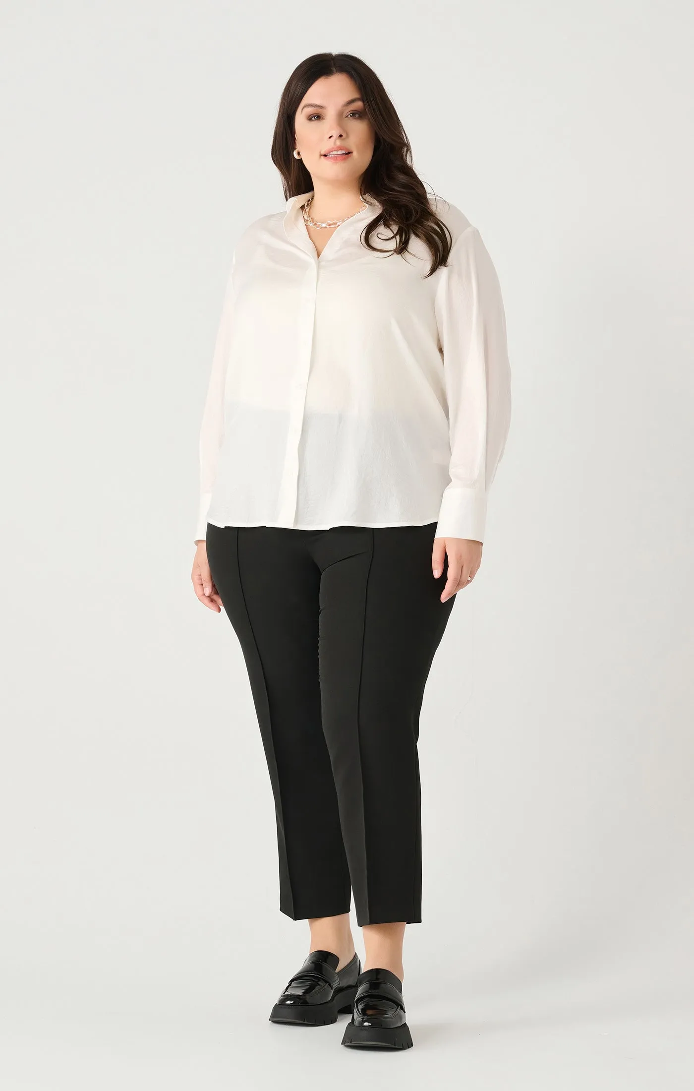 Dex Plus Textured Blouse In White