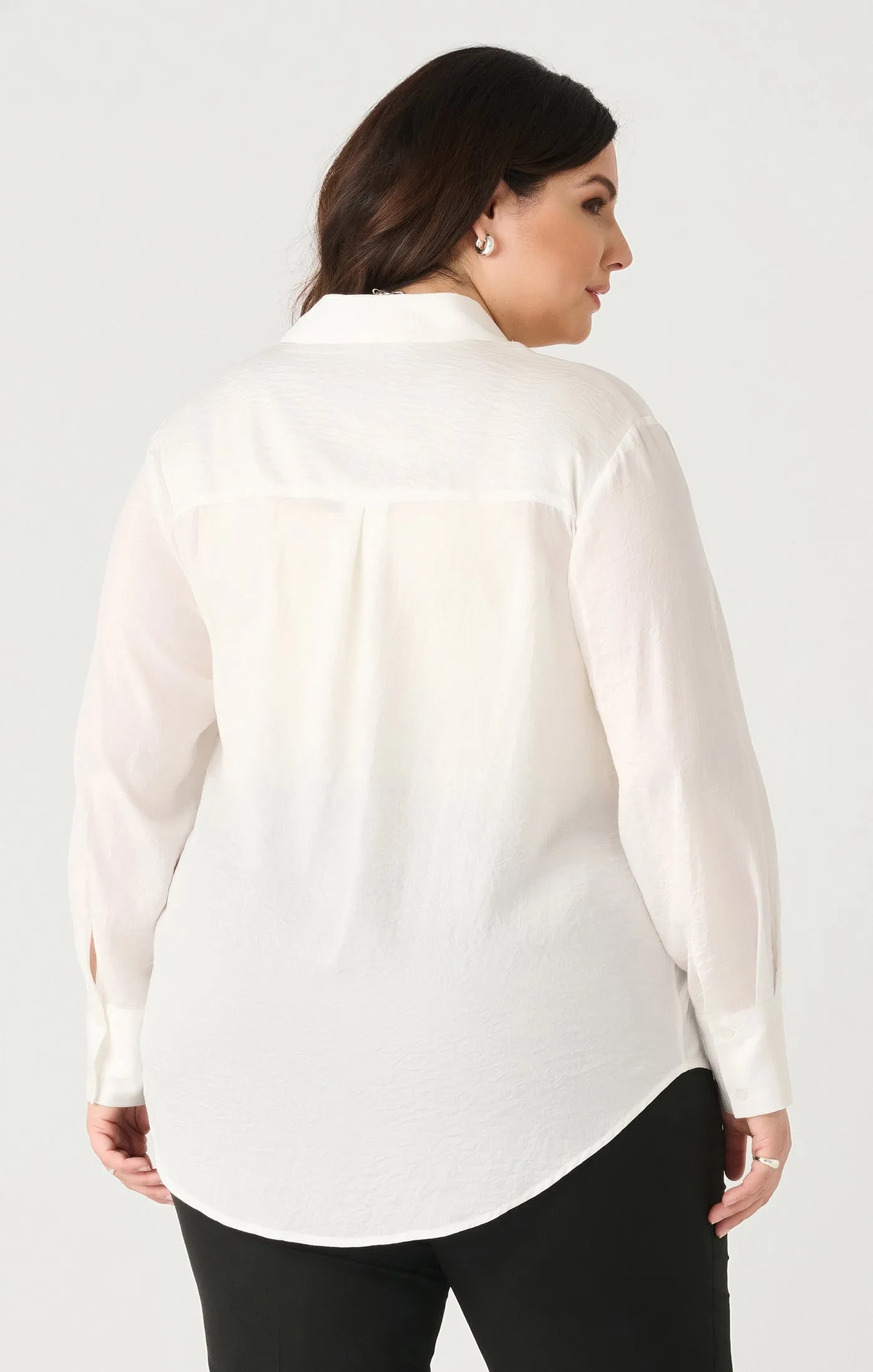 Dex Plus Textured Blouse In White