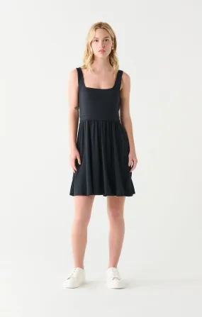 Dex Square Neck Mini Dress In Back