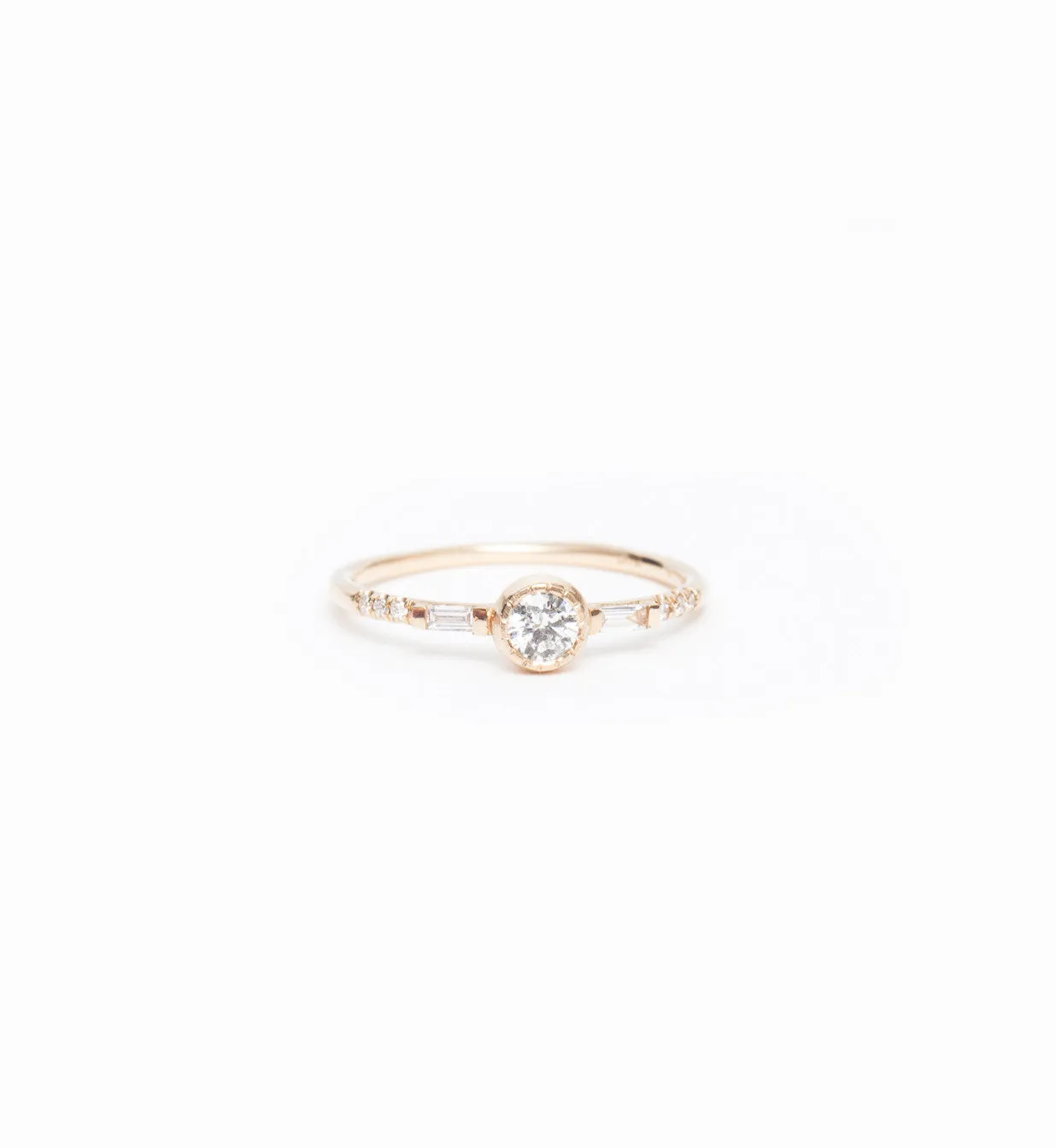 Diamond Baguette Mini Equilibrium Ring