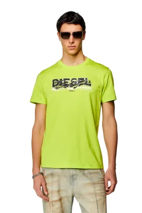 Diesel A124980 Mens T-Diegor-K70 T-Shirt Lemon