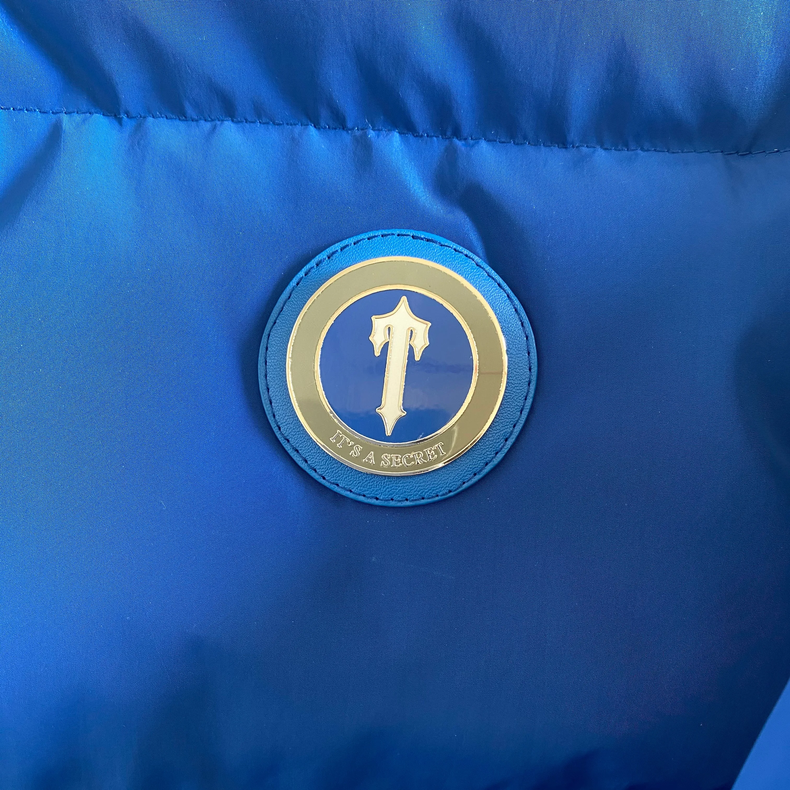 Down Jacket Blue Mini Front Logo & Back Logo